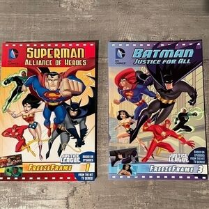 Justice League Freeze Frame Book Set 1 & 3 Superman Batman Comic Books
